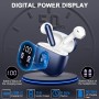 Auriculares Inalambricos, Auriculares Bluetooth 5.4 HiFi Estéreo, 50H Cascos Inalambricos Bluetooth con 4 HD Mic,2024 Audifonos