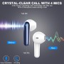 Auriculares Inalambricos, Auriculares Bluetooth 5.4 HiFi Estéreo, 50H Cascos Inalambricos Bluetooth con 4 HD Mic,2024 Audifonos