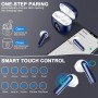 Auriculares Inalambricos, Auriculares Bluetooth 5.4 HiFi Estéreo, 50H Cascos Inalambricos Bluetooth con 4 HD Mic,2024 Audifonos