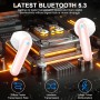 Auriculares Inalambricos, Auriculares Bluetooth 5.4 HiFi Estéreo, 50H Cascos Inalambricos Bluetooth con 4 HD Mic,2024 Audifonos
