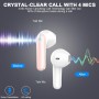 Auriculares Inalambricos, Auriculares Bluetooth 5.4 HiFi Estéreo, 50H Cascos Inalambricos Bluetooth con 4 HD Mic,2024 Audifonos