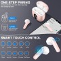 Auriculares Inalambricos, Auriculares Bluetooth 5.4 HiFi Estéreo, 50H Cascos Inalambricos Bluetooth con 4 HD Mic,2024 Audifonos