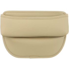 Goujfol Organizador Gap Asiento Coche, Caja Almacenamiento Lateral, Bolsillo Organizador De Cuero PU para Gafas de Sol y Llaves