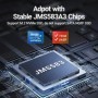 JEYI-carcasa SSD M.2 NVMe con ventilador Turbo, unidad externa de esta