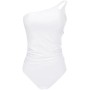 Trajes de Baño De Una Pieza para Mujer Alta Cuello en V Controls de Barriga Fruncido Bañadors Reductore Barriga