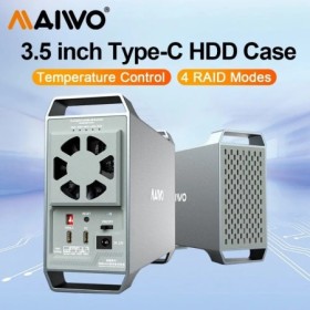 MAIWO 10Gbps 3,5 pulgadas SATA RAID caja de almacenamiento estación de