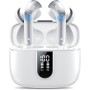 Auriculares Inalámbricos Bluetooth, Auriculares Bluetooth 5.3, 4 Mic con Reducción de Ruido ENC, 50H con Graves, Cascos