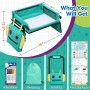 COOLJOY Bandeja Viaje Coche Niños, Mesa con Tablero Impermeable del Acolchado Suave, Paredes Laterales Robustas - Bandeja de