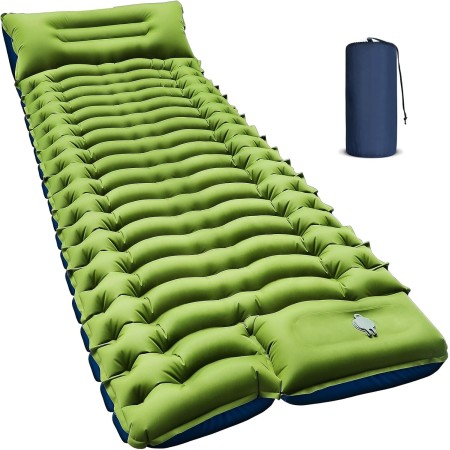 Yuzonc Colchoneta Camping, Ultraligero de Colchoneta Hinchable Camping, Colchonetas para Dormir Portátil para Acampada al Aire