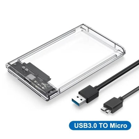 Caja HDD SSD de 2,5 pulgadas SATA a USB 3,1 tipo C 4TB carcasa de disc