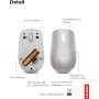 Lenovo 530 - Ratón Inalámbrico de 2.4 GHz, Receptor USB Nano, 1200 dpi, Ambidiestro, Gris Platino