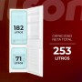 NILSON Frigorífico Combi 2 Puertas Blanco NC185500E. Capacidad 262 Litros, Puerta Reversible, Bajo Nivel Sonoro, Eficiencia
