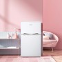 Comfee' RCT87WH2(E) Nevera Congelador de Encimera, Nevera Pequeña de 87L con Luz, Estantes Extraíbles, Termostatos Ajustables,