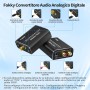 Convertidor Digital a Analógico, 192kHz DAC Audio Óptico Coaxial Toslink a Analógico Estéreo L/R y Jack 3.5mm con Cable Óptico