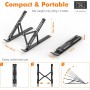 GRIFEMA GB1054 Soporte Portátil Plegable, 6 Ángulos Adjustable Elevador Portátil, Compatible con la Mayoría de los Portátiles de