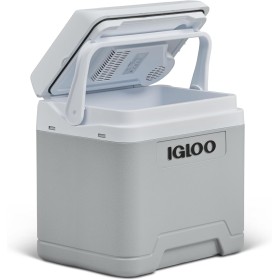 IGLOO IE24 AC/DC nevera eléctrica, 24 litros, mini-refrigerador con conexión de 12/230V para coche, barco y ocio, gris