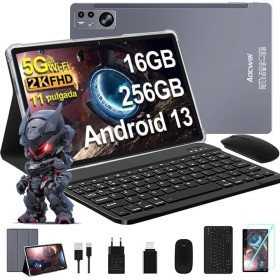 AOCWEI Tablet 11 Pulgadas 2K Android 13 16GB RAM+256GB ROM (TF 512GB)|8600 mAh|5MP+13MP+2MP| 2000 * 1200pixels |Bluetooth 5.0
