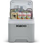 IGLOO IE24 AC/DC nevera eléctrica, 24 litros, mini-refrigerador con conexión de 12/230V para coche, barco y ocio, gris