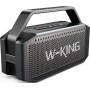 W-King Altavoz Bluetooth, 80W Peak IPX6 Altavoz Bluetooth portátil Resistente al Agua Inalámbrico con 2 Controladores deRango