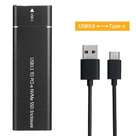 Caja USB3.1 M.2 SSD, carcasa para móvil, compatible con protocolo NVME