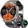 mingwear Militar Reloj Inteligente Hombre 1.85" Pantalla Táctil HD, Batería 730mAh,Linterna LED, Llamadas Bluetooth