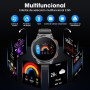 mingwear Militar Reloj Inteligente Hombre 1.85" Pantalla Táctil HD, Batería 730mAh,Linterna LED, Llamadas Bluetooth