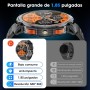 mingwear Militar Reloj Inteligente Hombre 1.85" Pantalla Táctil HD, Batería 730mAh,Linterna LED, Llamadas Bluetooth