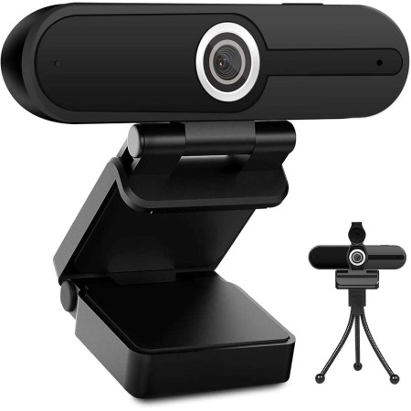 Webcam 4K HD con microfono, Webcam USB per Computer da 8MP con otturatore per la Privacy e treppiede, Webcam Pro in Streaming