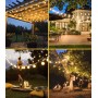 SAEIHGAE LED Luces Exterior Jardin Guirnalda - Exteriores Guirnaldas 30M G40 100ft Bombillas Luz para Terraza Decoracion Patio