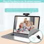 Webcam 4K HD con microfono, Webcam USB per Computer da 8MP con otturatore per la Privacy e treppiede, Webcam Pro in Streaming
