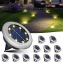 Jsdoin 12 Paquetes Luces Solares LED Exterior Jardin, 8 LED Luz Solar Exterior Jardin Suelo, IP44 Impermeable Lamparas Solares