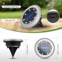 Jsdoin 12 Paquetes Luces Solares LED Exterior Jardin, 8 LED Luz Solar Exterior Jardin Suelo, IP44 Impermeable Lamparas Solares