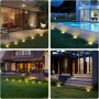 Jsdoin 12 Paquetes Luces Solares LED Exterior Jardin, 8 LED Luz Solar Exterior Jardin Suelo, IP44 Impermeable Lamparas Solares