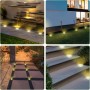 Jsdoin 12 Paquetes Luces Solares LED Exterior Jardin, 8 LED Luz Solar Exterior Jardin Suelo, IP44 Impermeable Lamparas Solares