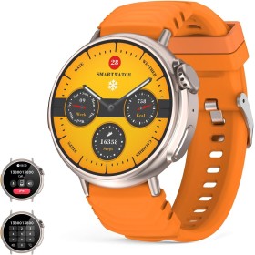Reloj inteligente Ultra Hombre mujer con llamadas y WhatsaApp (recibir/hacer llamada),1,52" redonda pantalla HD fitness tracker