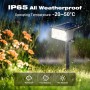 kolpop Luces Solares LED Exterior Jardin [4 Piezas/77 LEDs],3000K Cálido Luz Solar Exterior,Impermeable IP65,1800LM Focos