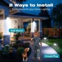 kolpop Luces Solares LED Exterior Jardin [4 Piezas/77 LEDs],3000K Cálido Luz Solar Exterior,Impermeable IP65,1800LM Focos