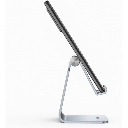AISENS Soporte De Sobremesa Tamaño M Ajustable (1 Pivote) Para Movil / Tablet, Plata