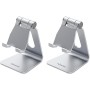 AISENS Soporte De Sobremesa Tamaño M Ajustable (1 Pivote) Para Movil / Tablet, Plata