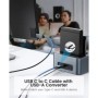ORICO Estación de disco duro de doble bahía de aluminio tipo C 10 Gbps