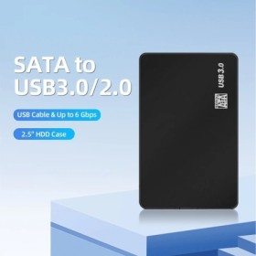 USB 2.0 a 2.5 pulgadas SATA HDD SSD Caja de disco duro externo para PC