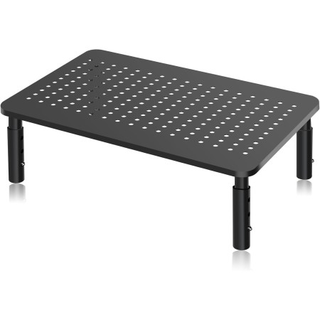 Bracwiser Soporte para Monitor y Ordenador Portátil (370 x 235mm), Ajustable en 3 Alturas para Computadora Portátil, Impresora,