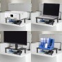 Bracwiser Soporte para Monitor y Ordenador Portátil (370 x 235mm), Ajustable en 3 Alturas para Computadora Portátil, Impresora,
