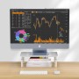 Bracwiser Soporte para Monitor y Ordenador Portátil (370 x 235mm), Ajustable en 3 Alturas para Computadora Portátil, Impresora,
