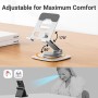 Euqvunn Base Estable Soporte Movil Mesa, Altura Ajustable Soporte para Tablet,Rotación Libre 360 ° Soporte Tableta Mesa,Phone