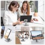 Euqvunn Base Estable Soporte Movil Mesa, Altura Ajustable Soporte para Tablet,Rotación Libre 360 ° Soporte Tableta Mesa,Phone