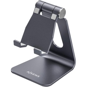 AISENS Soporte De Sobremesa Tamaño M Ajustable (1 Pivote) Para Movil / Tablet, Gris