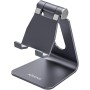 AISENS Soporte De Sobremesa Tamaño M Ajustable (1 Pivote) Para Movil / Tablet, Gris