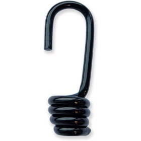 Dreamprint - Juego de 10 Ganchos en Espiral ø 10 mm Negros - Ideales para Remolques, Camiones, Barcos, Motocicletas, Bicicletas