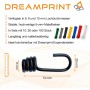 Dreamprint - Juego de 10 Ganchos en Espiral ø 10 mm Negros - Ideales para Remolques, Camiones, Barcos, Motocicletas, Bicicletas